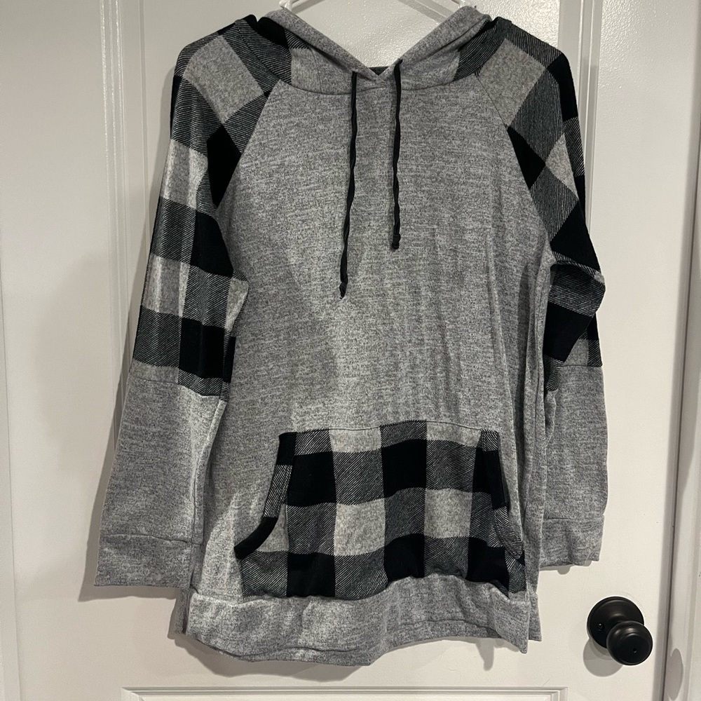 black checkered hoodie